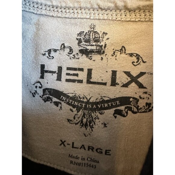 Vintage Y2K Helix Affliction Style Graphic Button Shirt Grunge Mens XL Goth - Picture 5 of 6